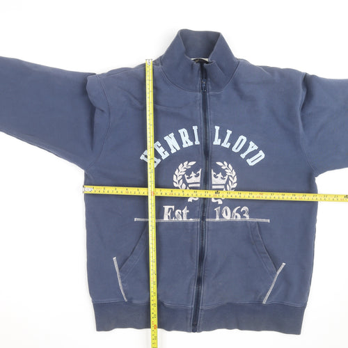 Henri Lloyd Men's Blue Cotton Track Jacket Size M Full Zip Casual