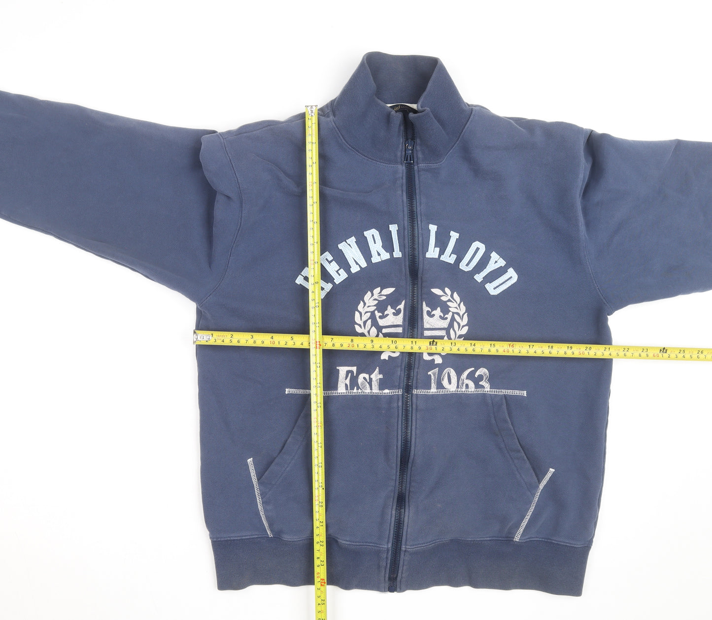 Henri Lloyd Men's Blue Cotton Track Jacket Size M Full Zip Casual