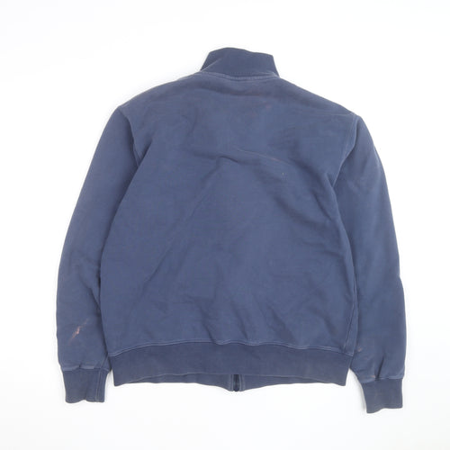 Henri Lloyd Men's Blue Cotton Track Jacket Size M Full Zip Casual