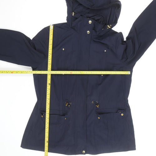 Papaya Weekend Women's Blue Hooded Parka Jacket Size 14
