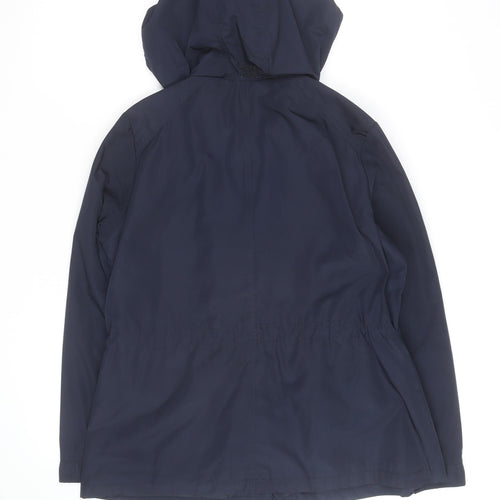 Papaya Weekend Women's Blue Hooded Parka Jacket Size 14