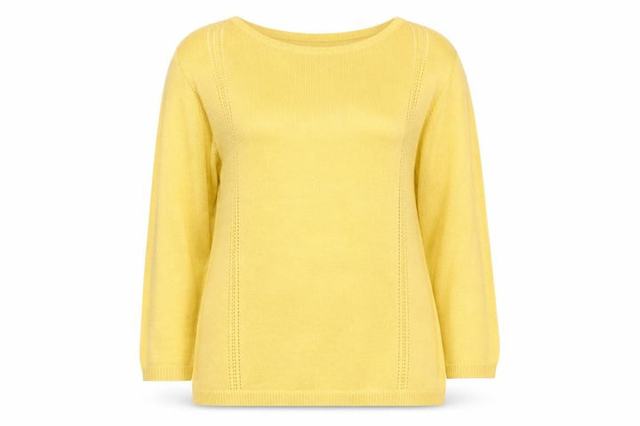 M&Co Women’s Yellow Cotton Cold Shoulder Jumper Size 14