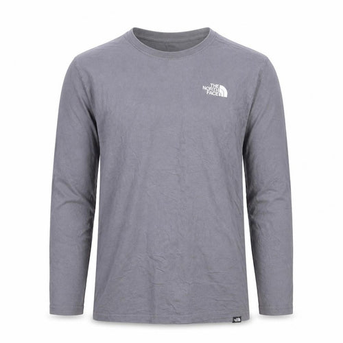 The North Face Mens Grey Long Sleeve Cotton T-Shirt M