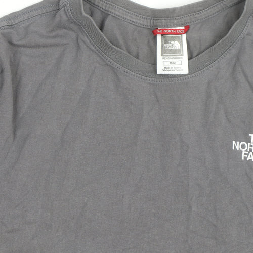 The North Face Mens Grey Long Sleeve Cotton T-Shirt M