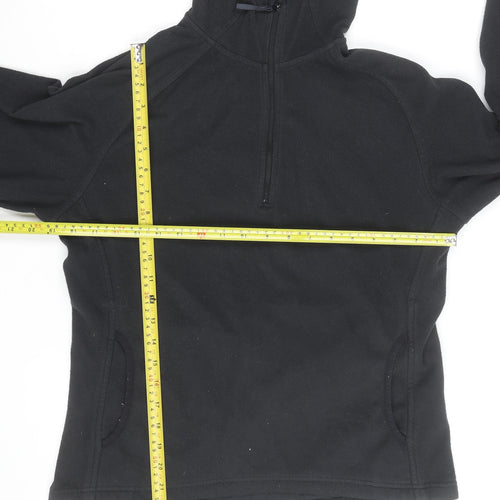 Berghaus Womens Black Fleece 1/2 Zip Hoodie Size 12