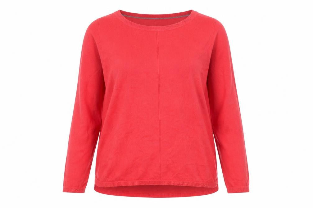 John Lewis Womens Red Crew Neck Long Sleeve Pullover Jumper Size 14