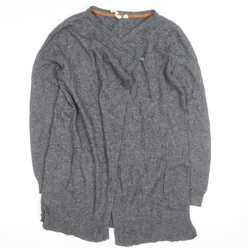 Hobbs Women's Grey Wool Cashmere V-Neck Cardigan Size 12