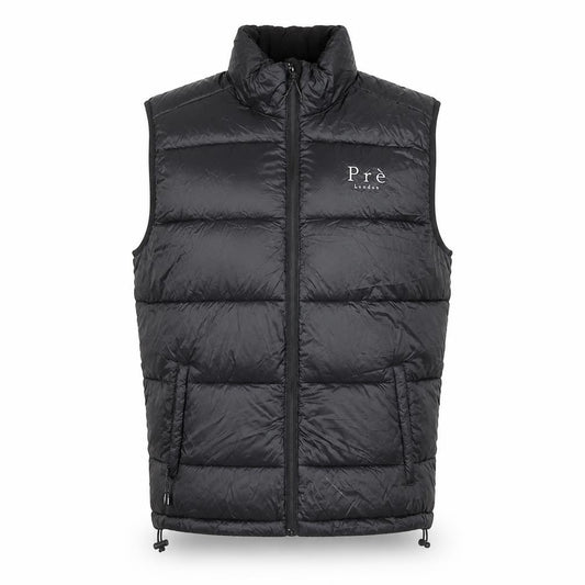 Prè London Men's Black Puffer Gilet Waistcoat Size M