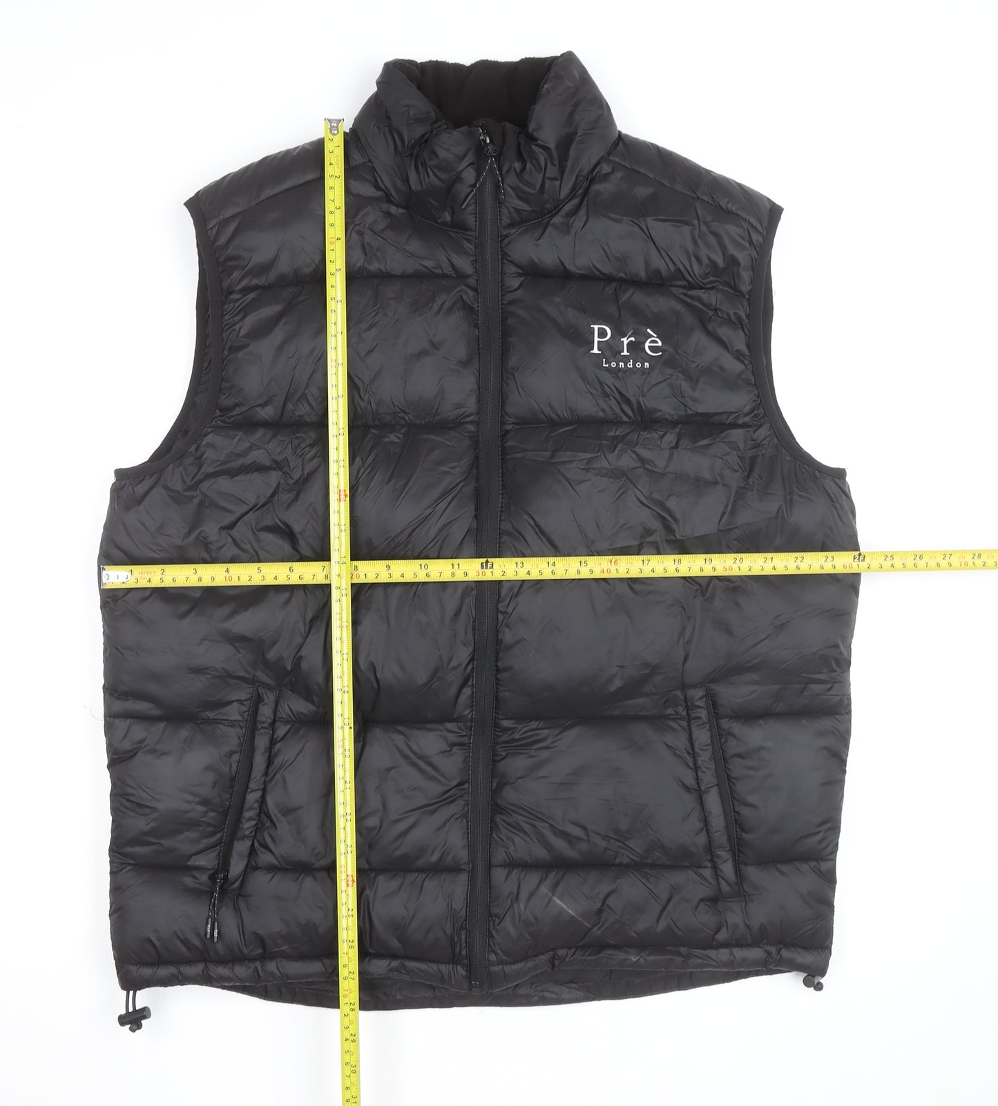 Prè London Men's Black Puffer Gilet Waistcoat Size M