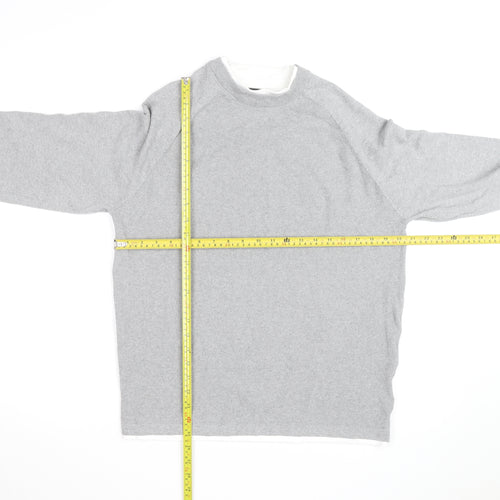 Threadbare Men's Grey Cotton Blend Crew Neck Pullover Jumper M