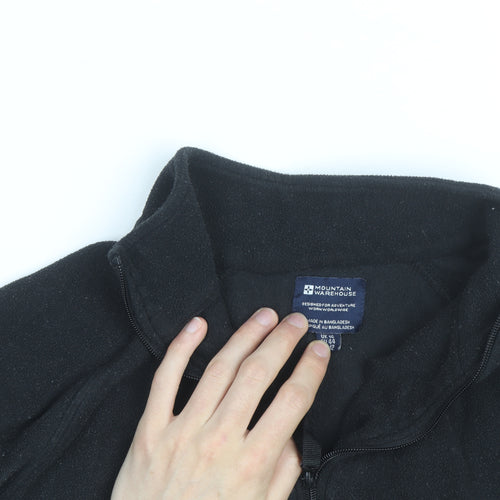 Mountain Warehouse Womens Black Size 14 Fleece Full Zip Jacket