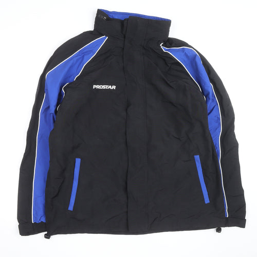 Prostar Men's Black Blue L Windbreaker Jacket Waterproof Sports
