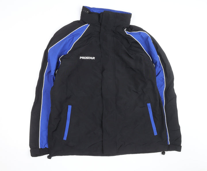 Prostar Men's Black Blue L Windbreaker Jacket Waterproof Sports