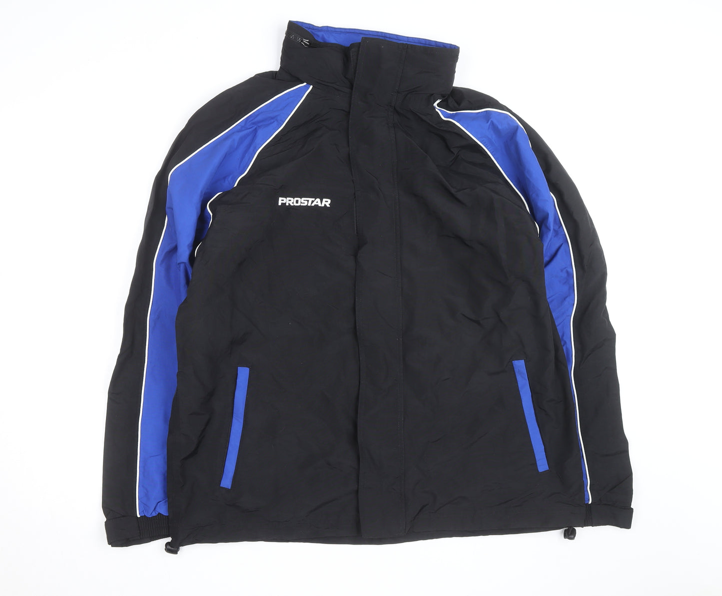 Prostar Men's Black Blue L Windbreaker Jacket Waterproof Sports