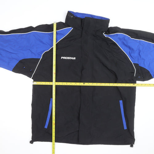 Prostar Men's Black Blue L Windbreaker Jacket Waterproof Sports