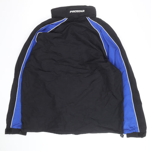 Prostar Men's Black Blue L Windbreaker Jacket Waterproof Sports