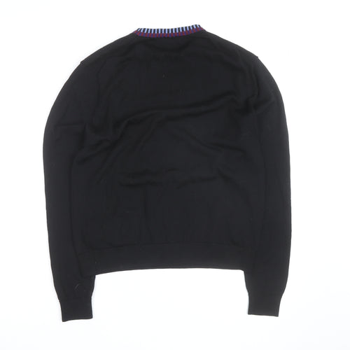 Paul Smith Men's Black Wool Crew Neck Jumper XL Classic Knit