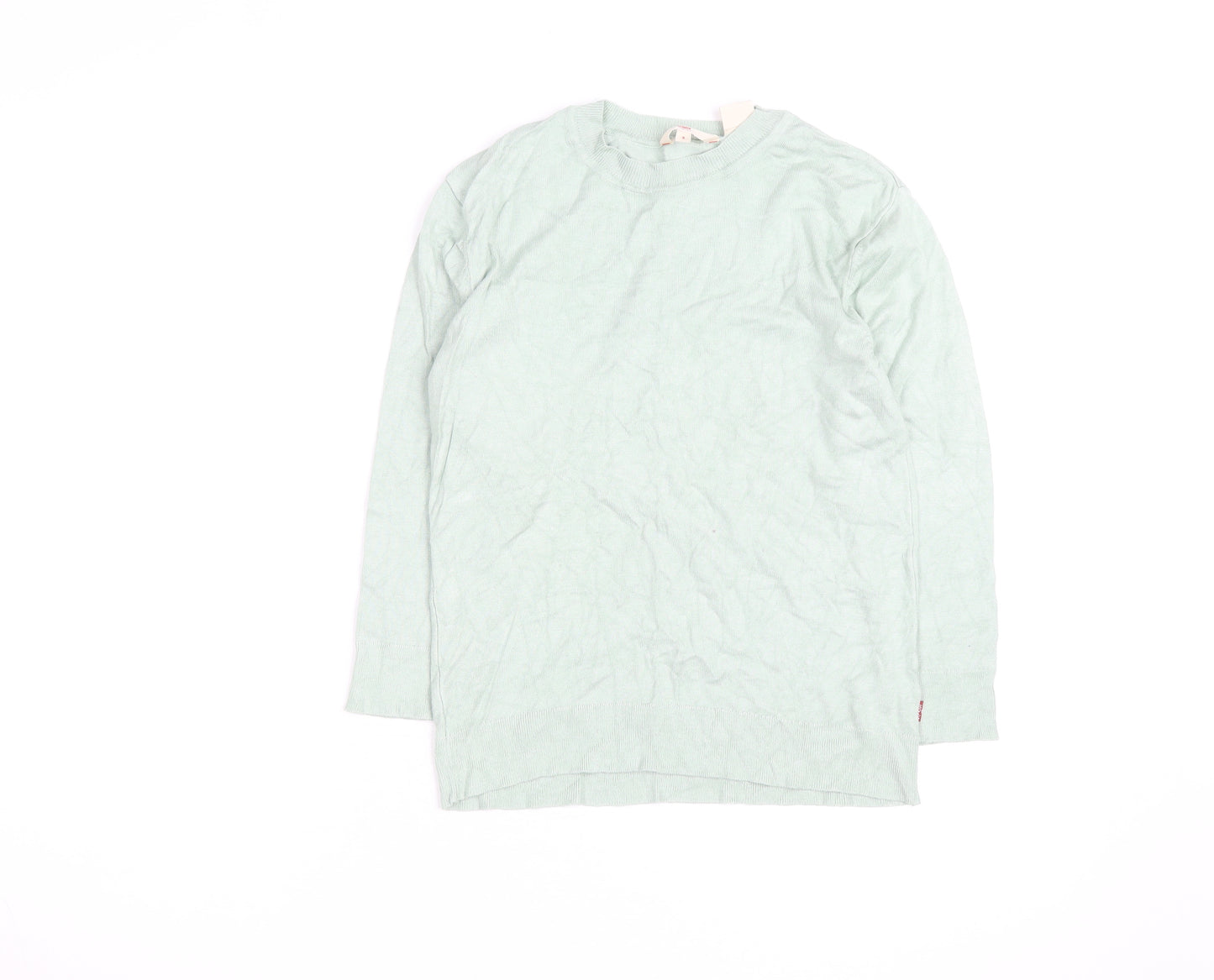 Levi's Women's Green Cotton Crew Neck Long Sleeve Jumper Size S