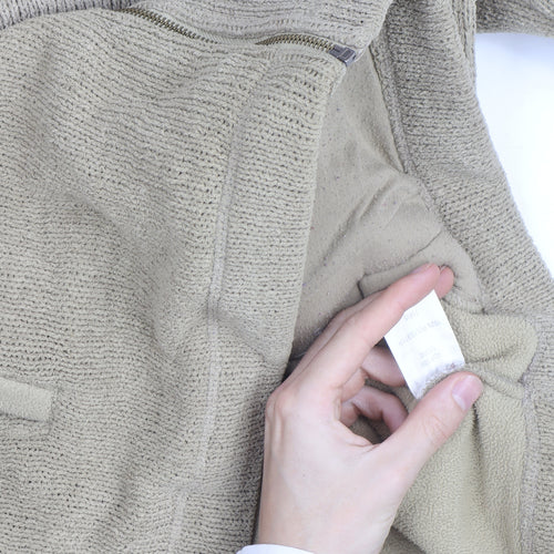 Cotton Traders Men's Beige L Basic Full Zip Fleece Lined Jacket