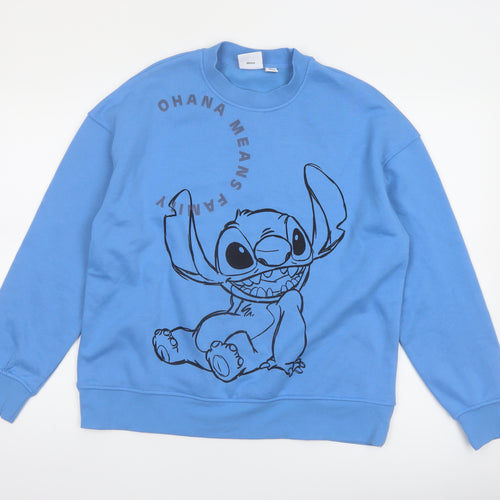 Disney Women’s Blue Stitch Pullover Sweatshirt Size S