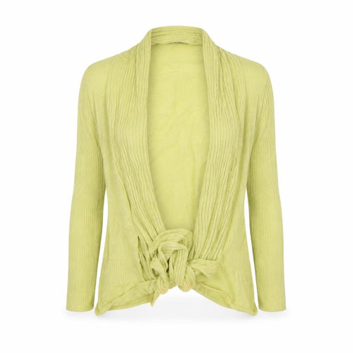 Wallis Women Green Knit Open Tie Cardigan Size M Long Sleeve