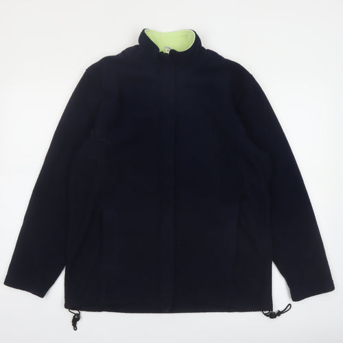 Target Women's Black Fleece Jacket Size 12 Full Zip Lined Winter Coat