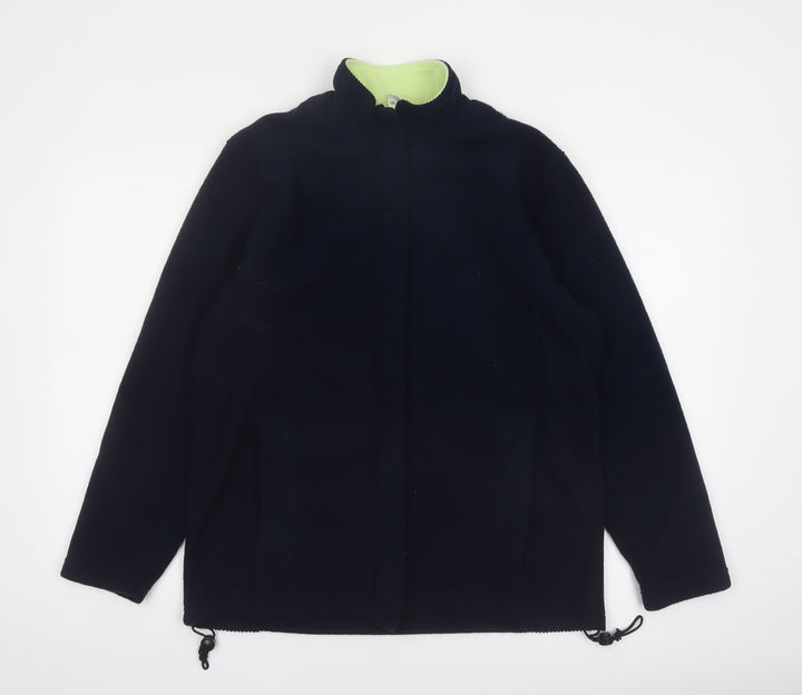 Target Women's Black Fleece Jacket Size 12 Full Zip Lined Winter Coat