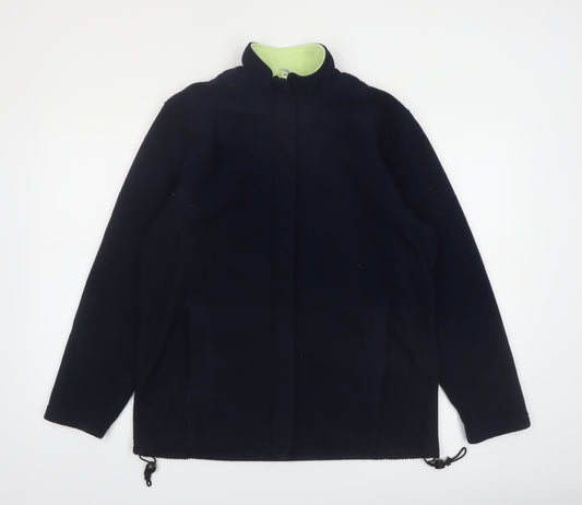 Target Women's Black Fleece Jacket Size 12 Full Zip Lined Winter Coat