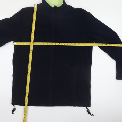 Target Women's Black Fleece Jacket Size 12 Full Zip Lined Winter Coat