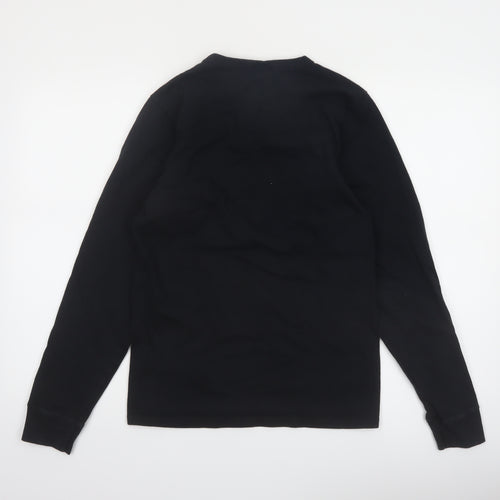Champion Men's Black Small Long Sleeve Cotton Casual Top