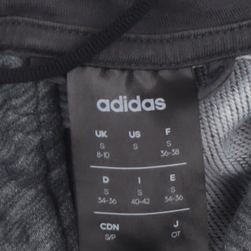 Adidas Women’s Grey Full Zip Hooded Sweatshirt Size S 8-10