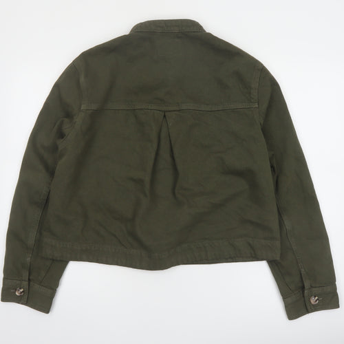 H&M Women’s Green Cotton Military Jacket Size 12 Regular