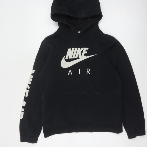 Nike Boys Black XL Pullover Hoodie Sweatshirt with Logo Print