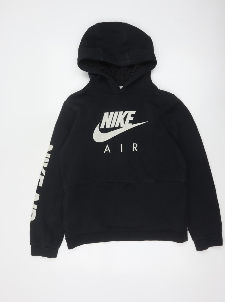 Nike Boys Black XL Pullover Hoodie Sweatshirt with Logo Print