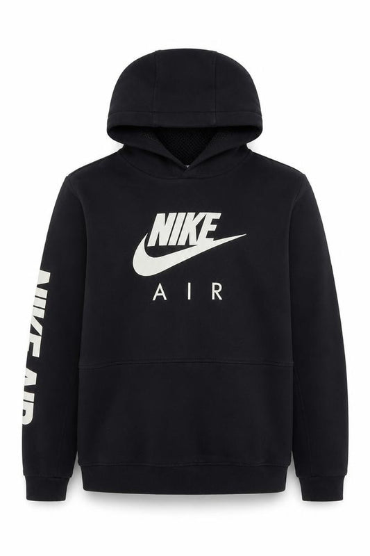 Nike Boys Black XL Pullover Hoodie Sweatshirt with Logo Print