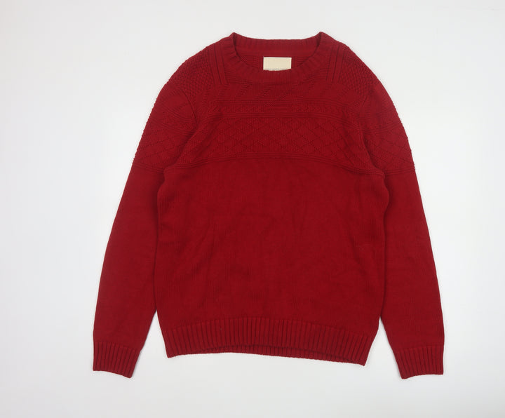 Frederik Anderson Copenhagen Men’s Red Cotton Knit Jumper Size L