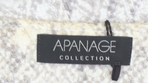 Apanage Collection Women’s Grey Geometric Button Coat Size 14