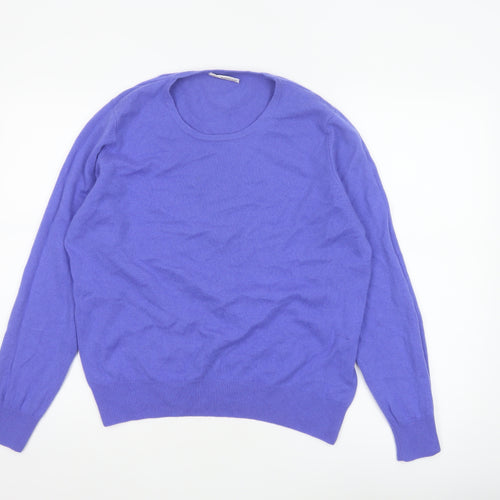 Marks and Spencer Women’s Blue Cashmere Crew Neck Jumper Size 20
