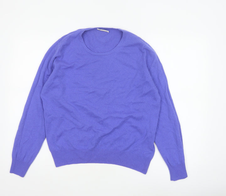 Marks and Spencer Women’s Blue Cashmere Crew Neck Jumper Size 20