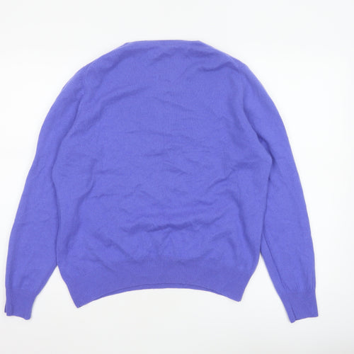 Marks and Spencer Women’s Blue Cashmere Crew Neck Jumper Size 20