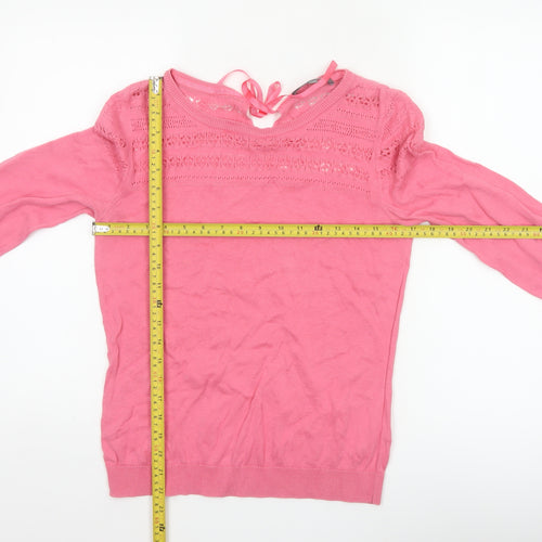 Marks and Spencer Women’s Pink Knit 3/4 Sleeve Pullover Jumper Size 12