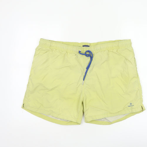 GANT Men's Yellow 2XL Swim Shorts Quick Dry Elastic Waist