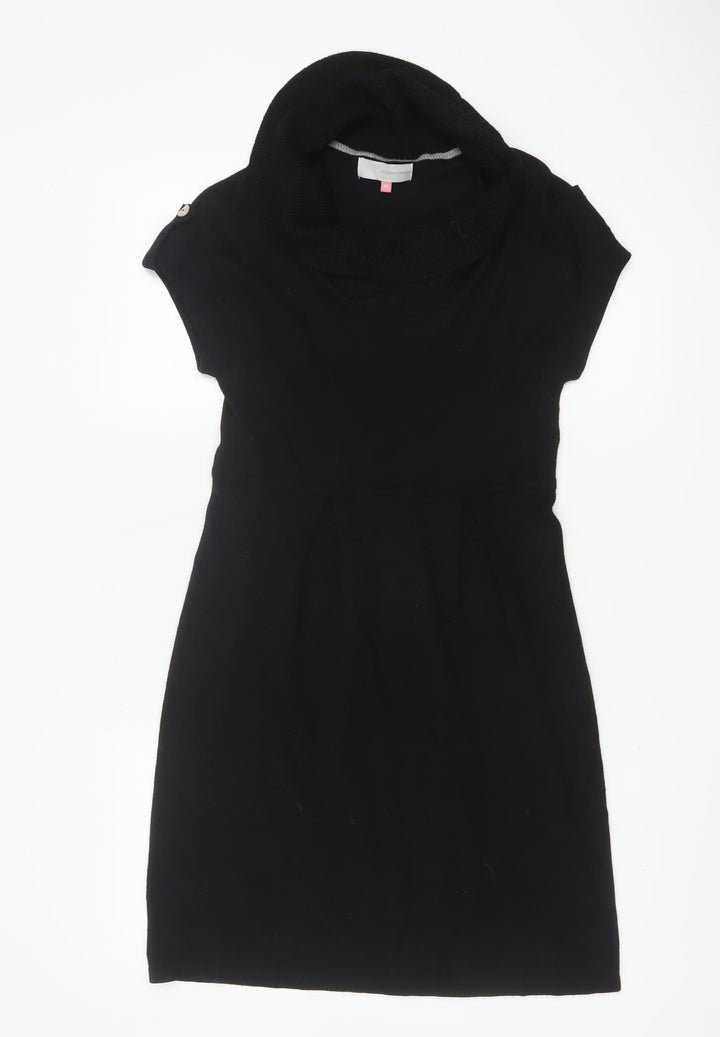 John Lewis Women Black Knit Cowl Neck Pencil Dress Size 10
