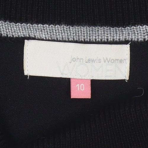 John Lewis Women Black Knit Cowl Neck Pencil Dress Size 10