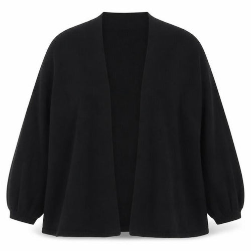 Oasis Women’s Black 3/4 Sleeve Open Knit Cardigan Size 14