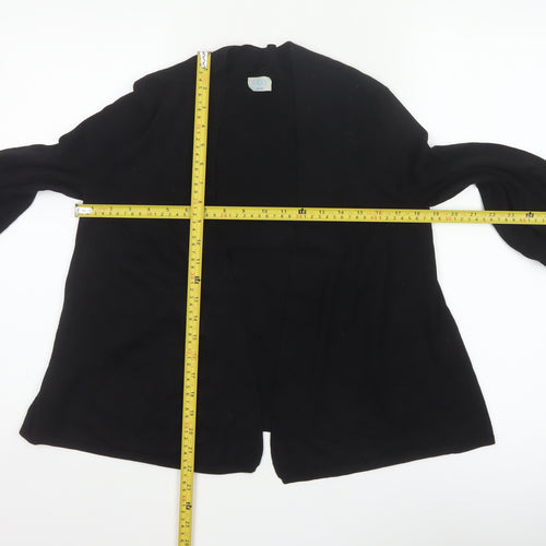 Oasis Women’s Black 3/4 Sleeve Open Knit Cardigan Size 14
