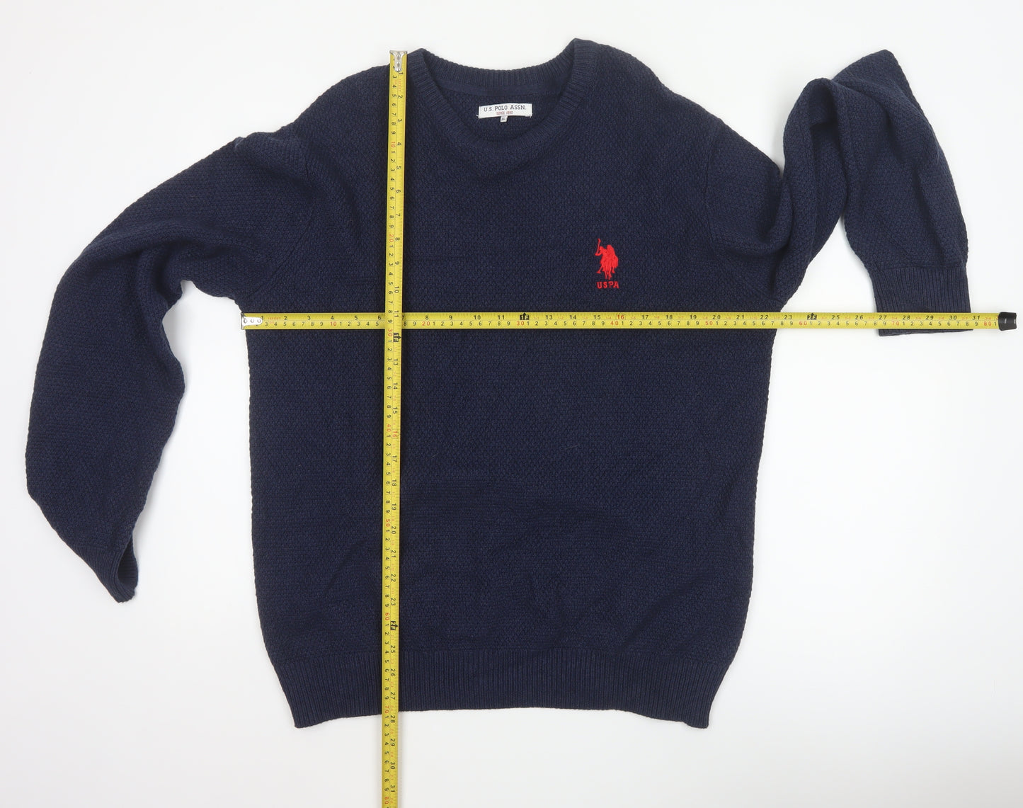 U.S. Polo Assn. Men’s Blue Cotton Crew Neck Jumper XL