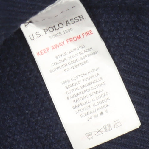 U.S. Polo Assn. Men’s Blue Cotton Crew Neck Jumper XL