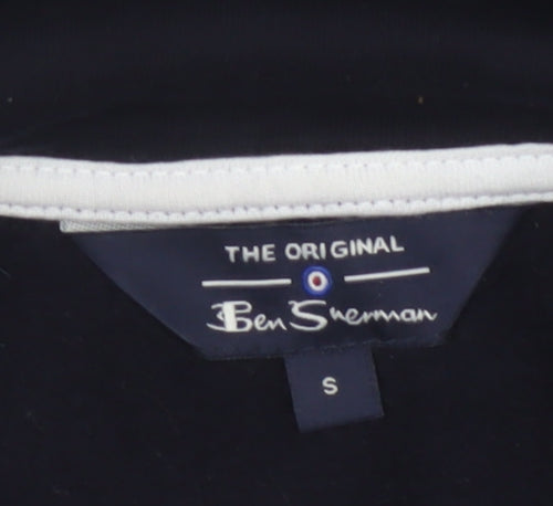 Ben Sherman Men's Navy Cotton Pullover Hoodie Small