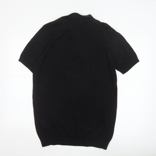 HUGO Boss Men's Black Cotton Short Sleeve Polo Shirt L